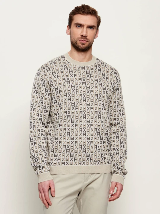 Zdjęcie produktu Armani Exchange Sweter | Regular Fit beżowy