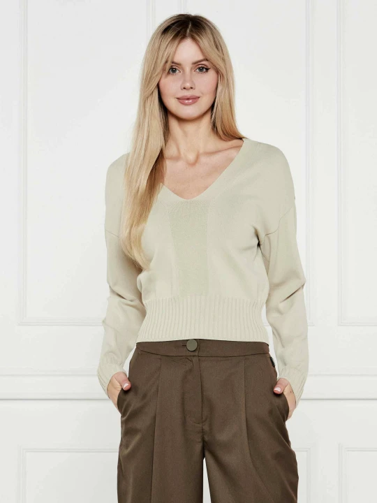 Zdjęcie produktu Armani Exchange Sweter | Regular Fit beżowy