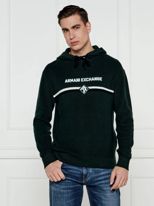 Zdjęcie produktu Armani Exchange Sweter | Regular Fit zielony