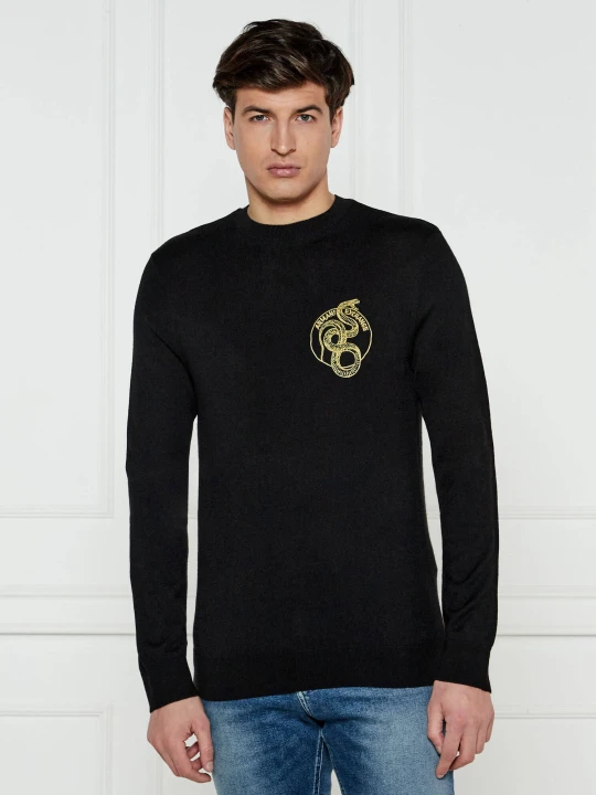 Zdjęcie produktu Armani Exchange Sweter | Regular Fit | z dodatkiem wełny czarny