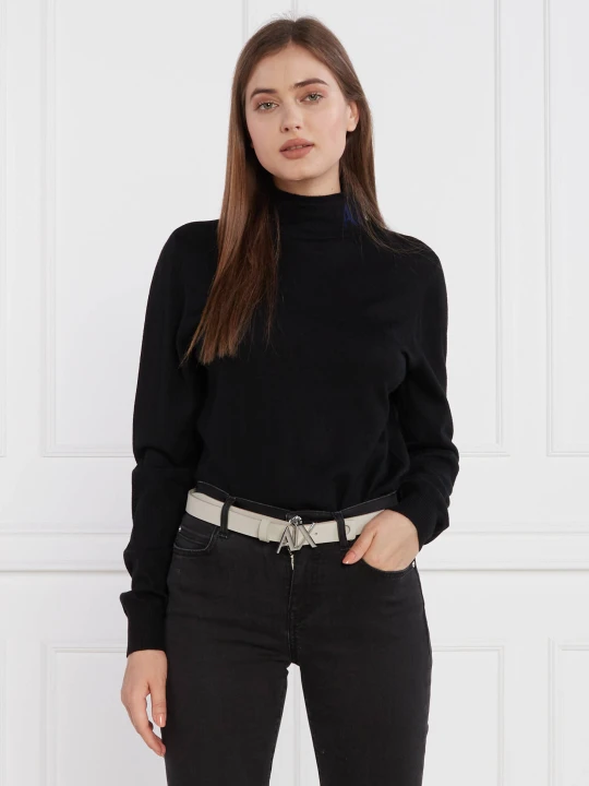 Zdjęcie produktu Armani Exchange Sweter | Regular Fit | z dodatkiem wełny czarny