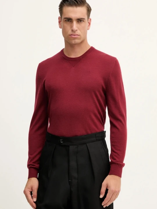 Zdjęcie produktu Armani Exchange sweter wełniany bordowy