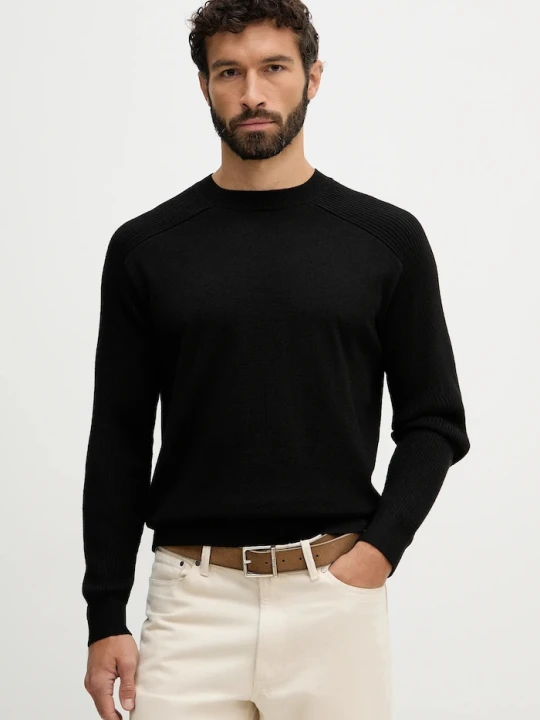 Zdjęcie produktu Armani Exchange sweter z dodatkiem wełny czarny