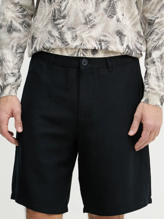 Zdjęcie produktu Armani Exchange szorty męskie z lnem granatowy