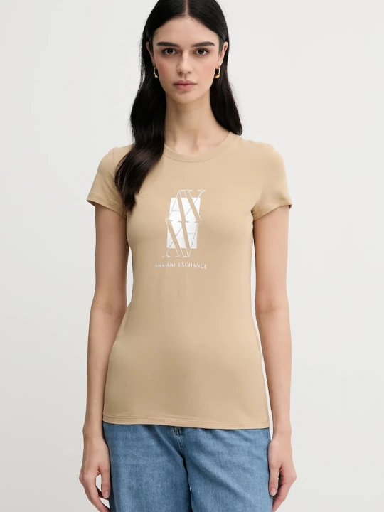 Zdjęcie produktu Armani Exchange t-shirt beżowy