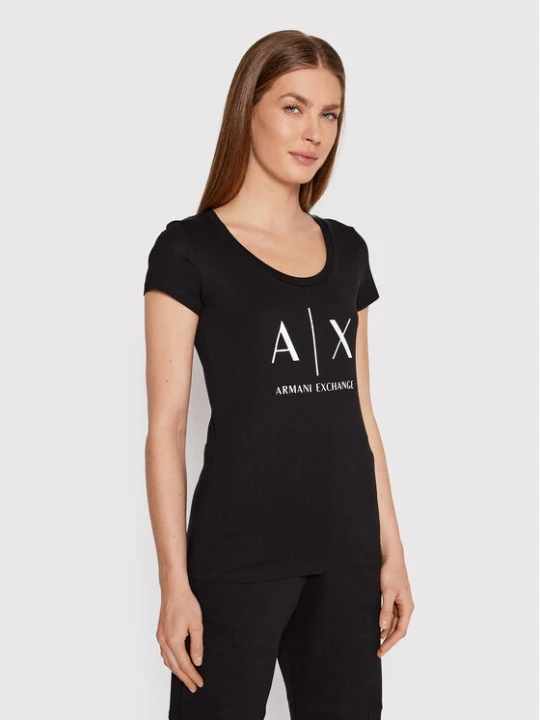 Zdjęcie produktu Armani Exchange T-Shirt 8NYT70 YJ16Z 1200 Czarny Regular Fit