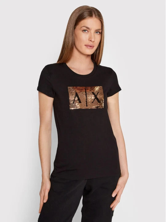 Zdjęcie produktu Armani Exchange T-Shirt 8NYTDL YJ73Z 6231 Czarny Slim Fit