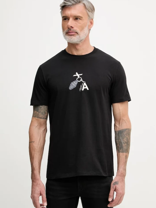 Zdjęcie produktu Armani Exchange t-shirt basic damski bawełniany czarny