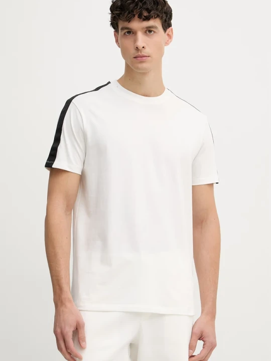 Zdjęcie produktu Armani Exchange T-shirt basic męski bawełniany beżowy