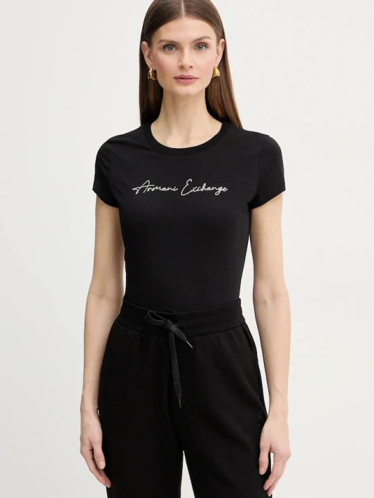 Zdjęcie produktu Armani Exchange t-shirt bawełniany czarny