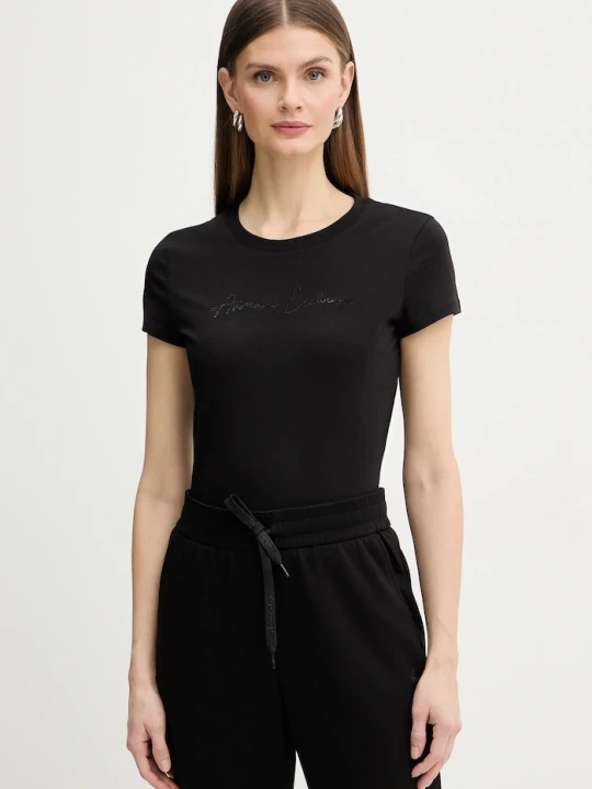 Zdjęcie produktu Armani Exchange t-shirt bawełniany czarny