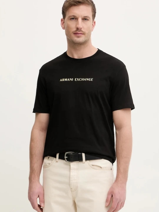 Zdjęcie produktu Armani Exchange t-shirt bawełniany czarny