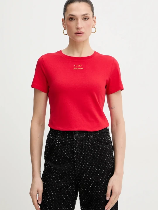 Zdjęcie produktu Armani Exchange t-shirt bawełniany czerwony