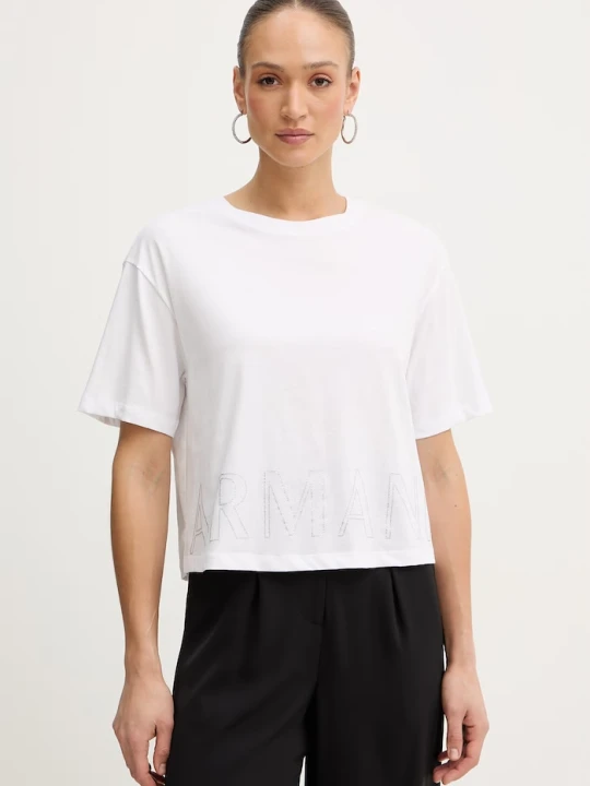 Zdjęcie produktu Armani Exchange t-shirt bawełniany biały