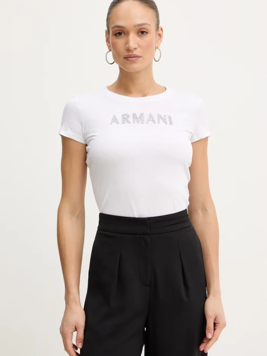 Zdjęcie produktu Armani Exchange t-shirt bawełniany biały