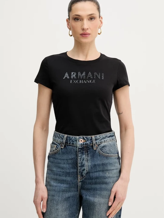 Zdjęcie produktu Armani Exchange t-shirt bawełniany czarny