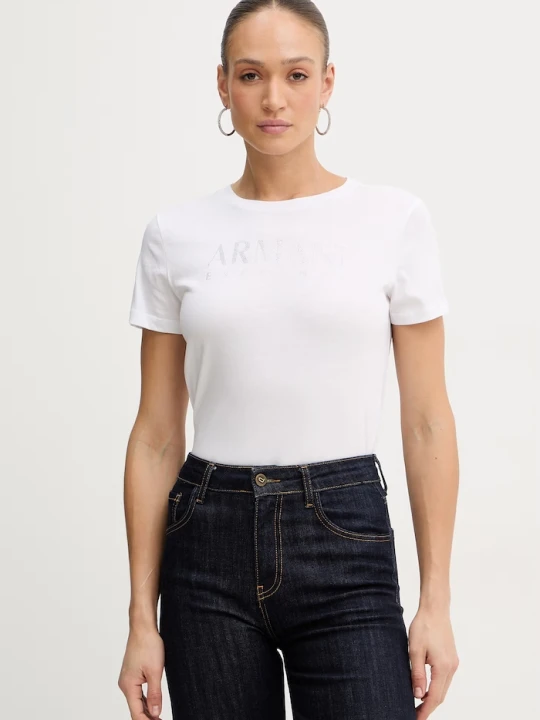 Zdjęcie produktu Armani Exchange t-shirt bawełniany biały