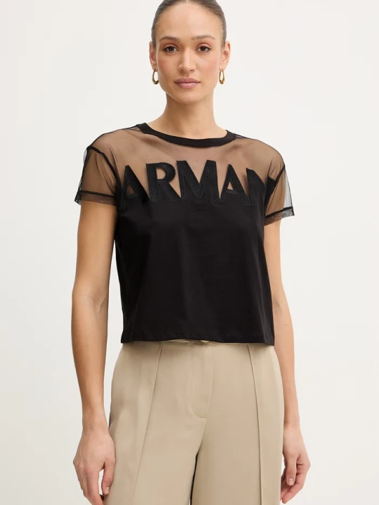 Zdjęcie produktu Armani Exchange t-shirt bawełniany czarny