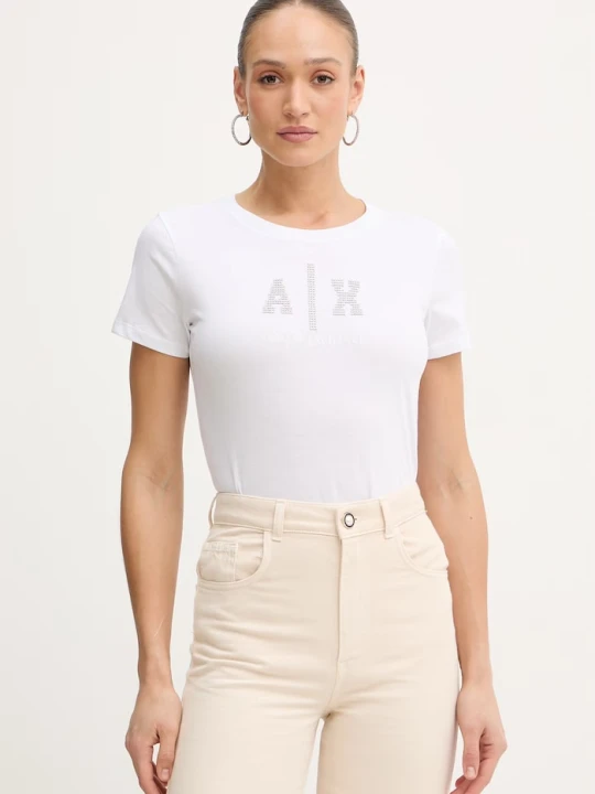 Zdjęcie produktu Armani Exchange t-shirt bawełniany biały