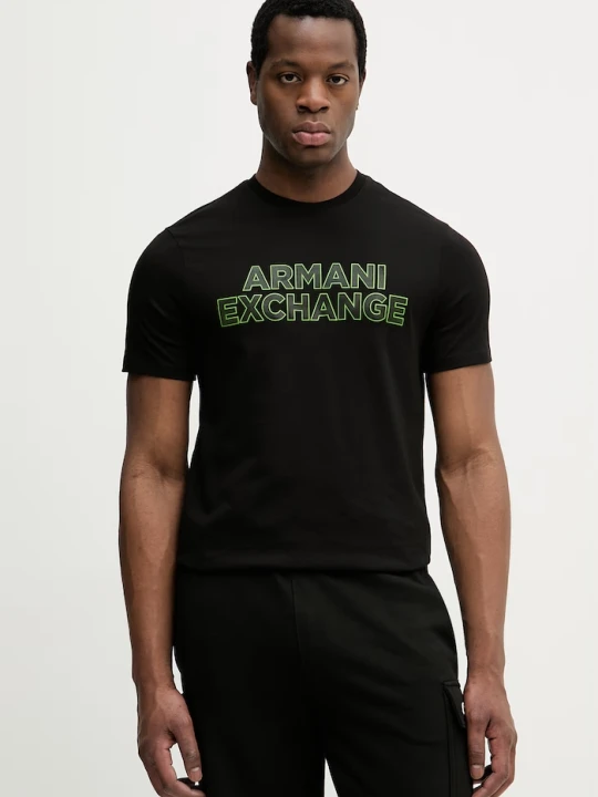 Zdjęcie produktu Armani Exchange t-shirt bawełniany czarny