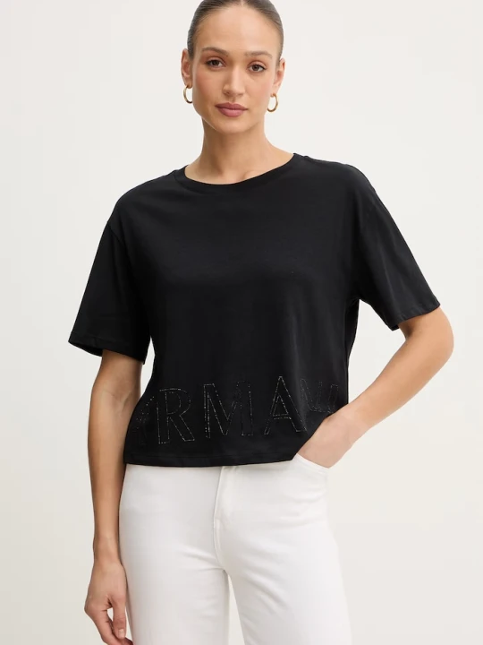 Zdjęcie produktu Armani Exchange t-shirt bawełniany czarny