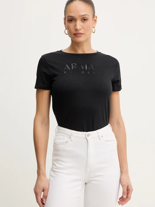 Zdjęcie produktu Armani Exchange t-shirt bawełniany czarny