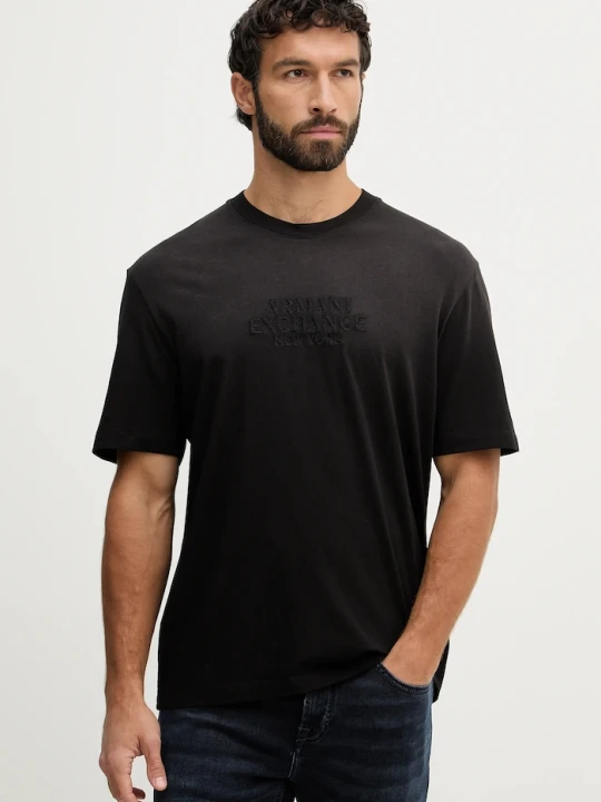 Zdjęcie produktu Armani Exchange t-shirt bawełniany czarny