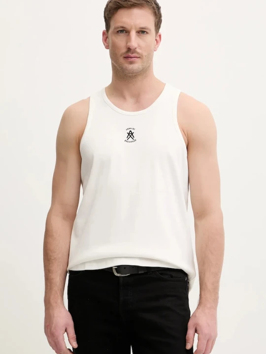 Zdjęcie produktu Armani Exchange t-shirt bawełniany beżowy