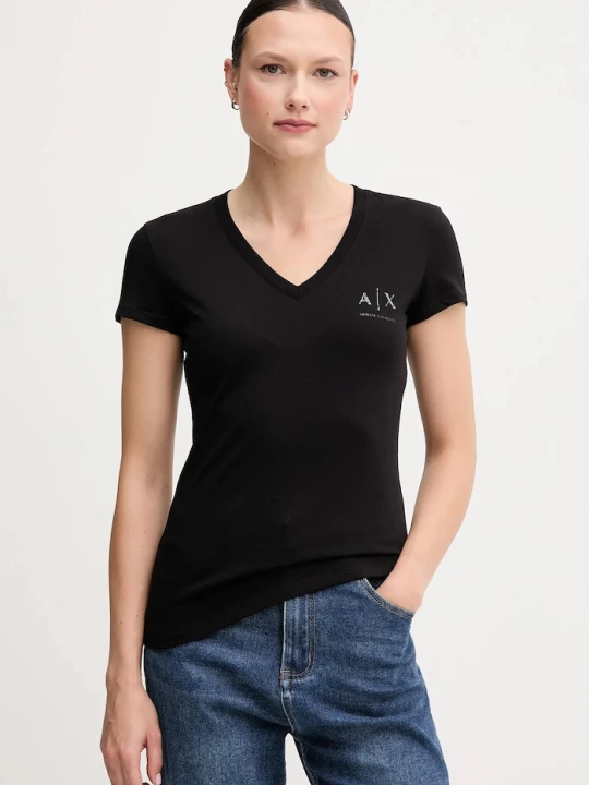 Zdjęcie produktu Armani Exchange t-shirt bawełniany czarny