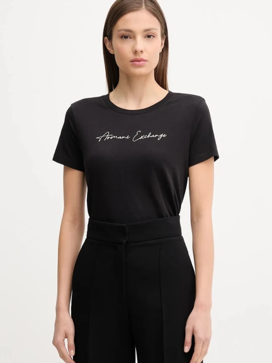 Zdjęcie produktu Armani Exchange t-shirt bawełniany czarny
