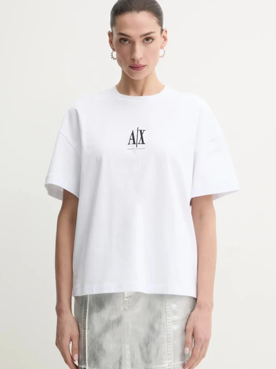 Zdjęcie produktu Armani Exchange t-shirt bawełniany biały