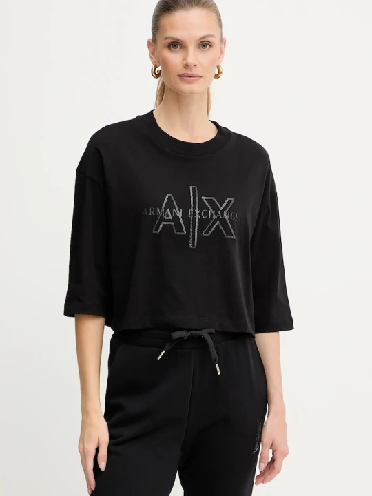 Zdjęcie produktu Armani Exchange t-shirt bawełniany czarny