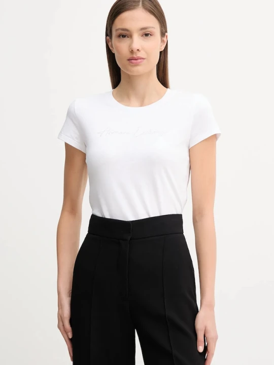 Zdjęcie produktu Armani Exchange t-shirt bawełniany biały