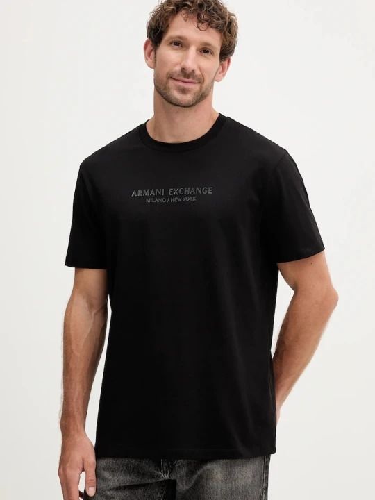 Zdjęcie produktu Armani Exchange t-shirt bawełniany czarny