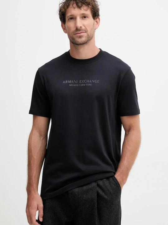 Zdjęcie produktu Armani Exchange t-shirt bawełniany czarny