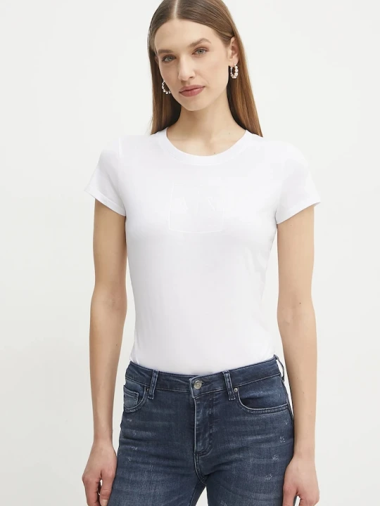Zdjęcie produktu Armani Exchange t-shirt bawełniany biały