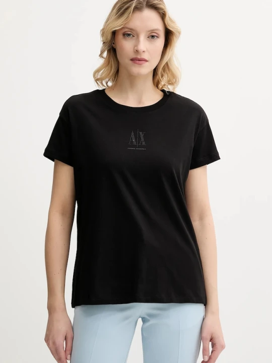 Zdjęcie produktu Armani Exchange t-shirt bawełniany czarny
