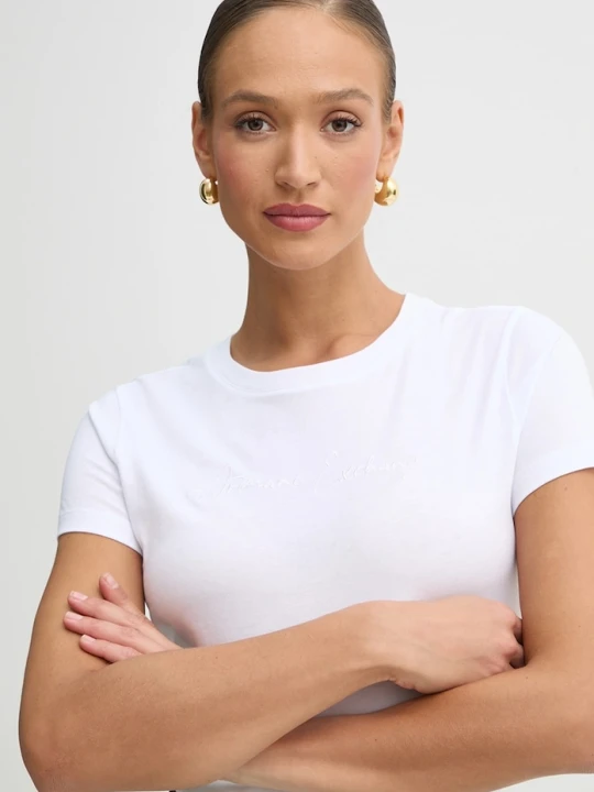 Zdjęcie produktu Armani Exchange t-shirt bawełniany biały
