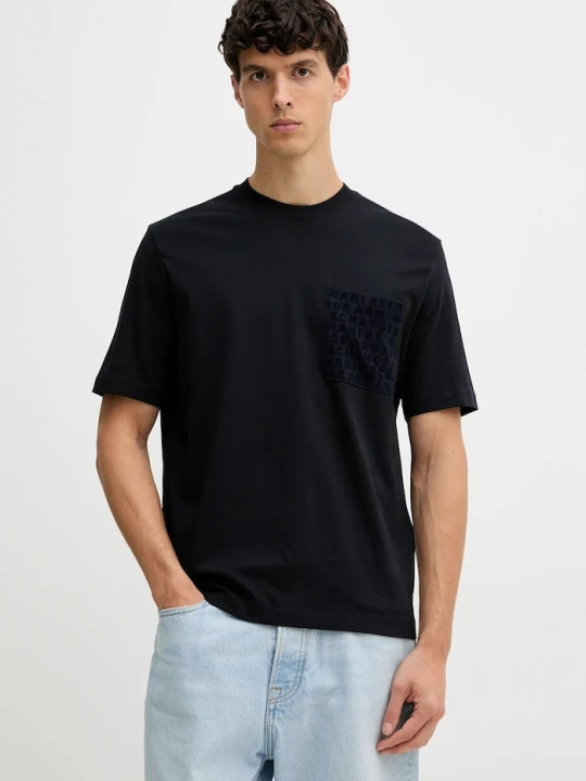 Zdjęcie produktu Armani Exchange t-shirt bawełniany granatowy