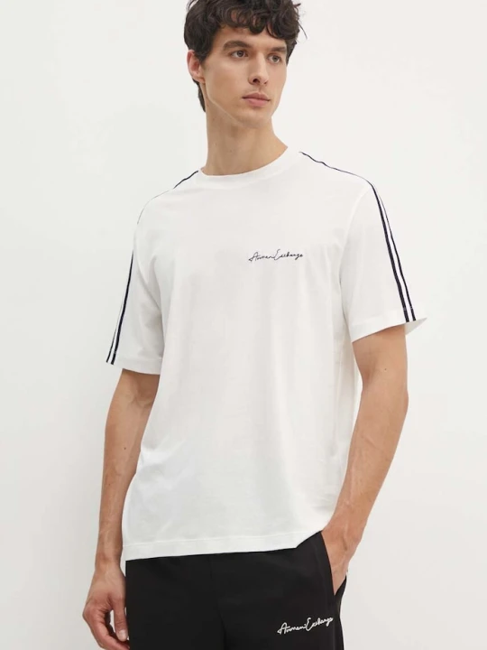 Zdjęcie produktu Armani Exchange t-shirt bawełniany biały