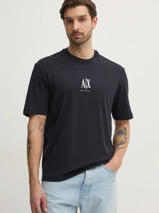 Zdjęcie produktu Armani Exchange t-shirt bawełniany granatowy