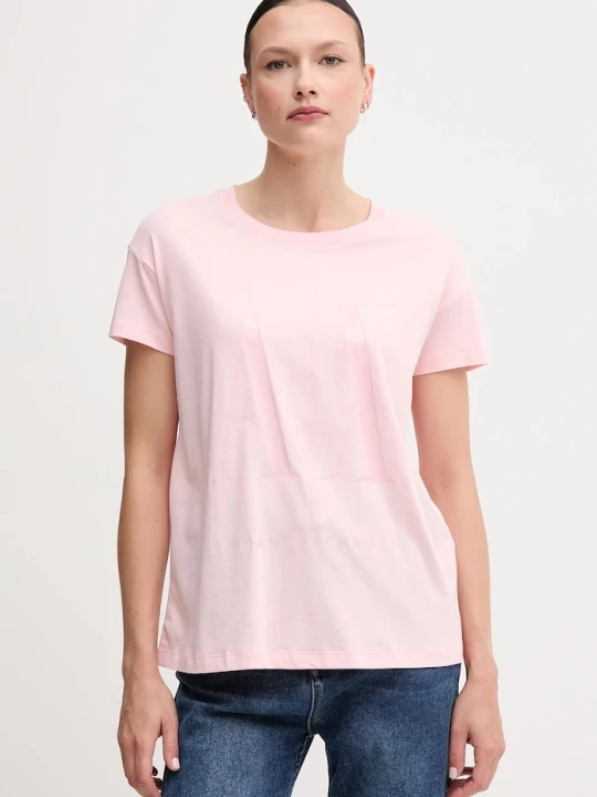 Zdjęcie produktu Armani Exchange t-shirt bawełniany różowy