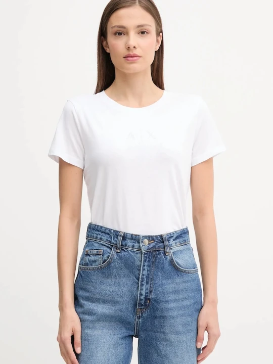 Zdjęcie produktu Armani Exchange t-shirt bawełniany biały