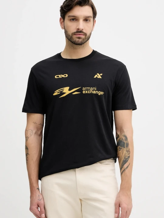Zdjęcie produktu Armani Exchange t-shirt bawełniany czarny