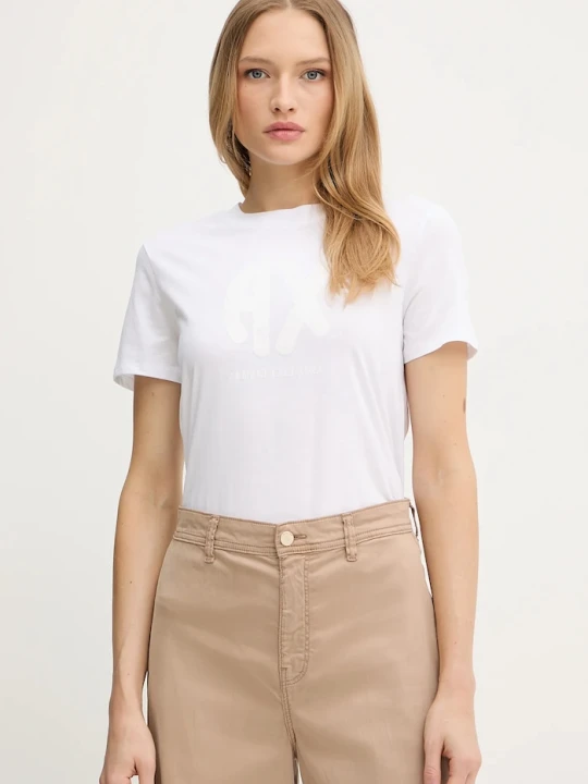 Zdjęcie produktu Armani Exchange t-shirt bawełniany biały