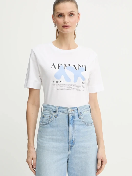 Zdjęcie produktu Armani Exchange t-shirt bawełniany biały