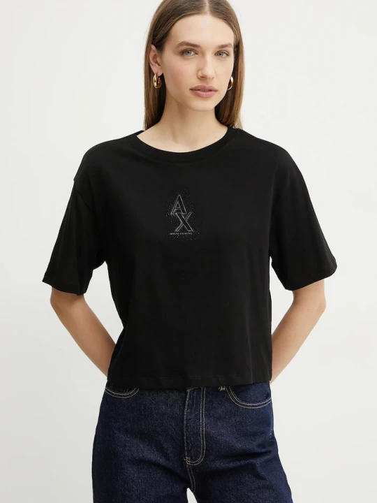 Zdjęcie produktu Armani Exchange t-shirt bawełniany czarny