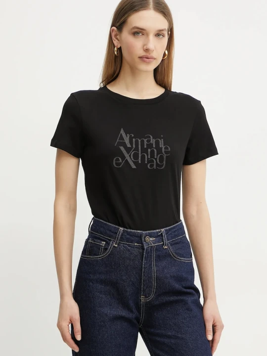Zdjęcie produktu Armani Exchange t-shirt bawełniany czarny
