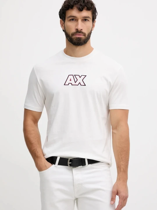 Zdjęcie produktu Armani Exchange t-shirt bawełniany biały