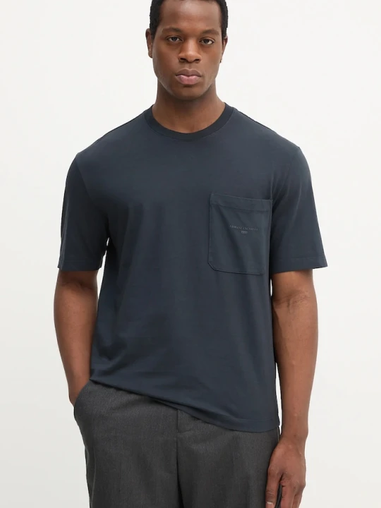 Zdjęcie produktu Armani Exchange t-shirt bawełniany granatowy